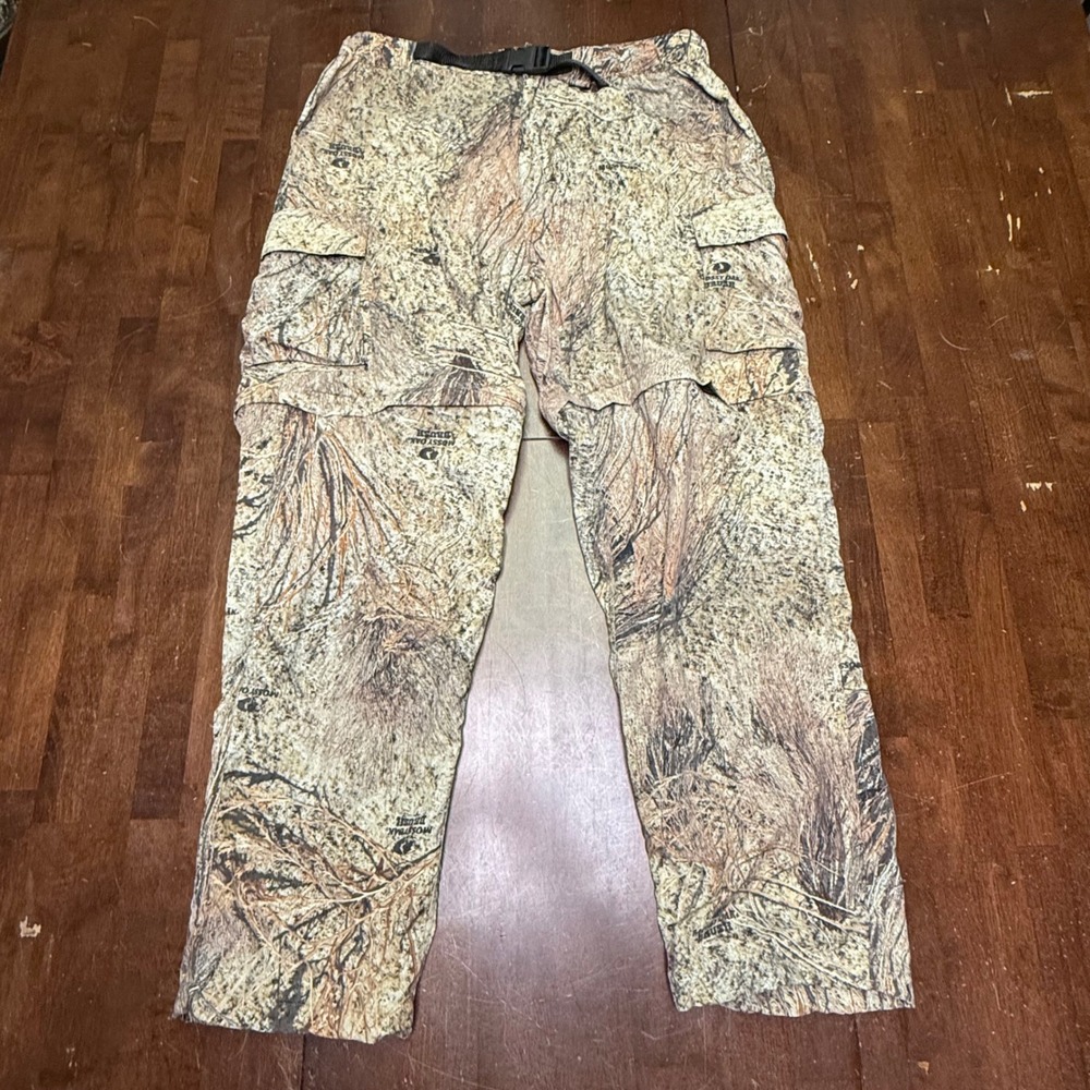 RedHead Mossy Oak Brush Camo Cargo Pant Men L Convertible Nylon Tactical Utility